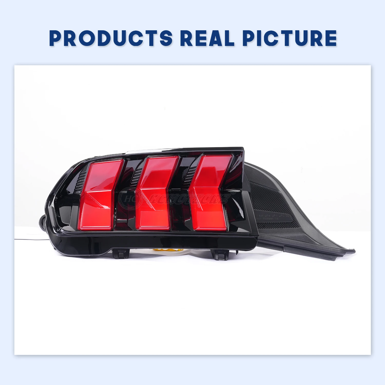HCMOTIONZ LED Tail Lights for Ford Mustang 2024-2025 GT EcoBoost Dark Horse Red Signal Rear Lamps Assembly Original Replacement