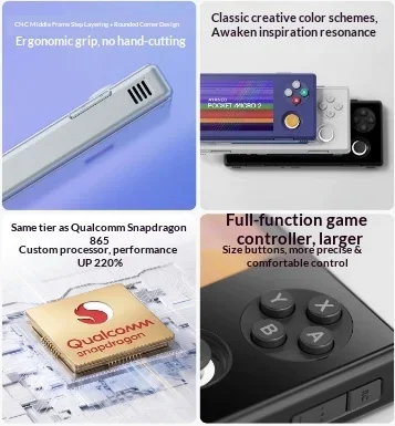 AYANEO Pocket Micro 2 Retro Handheld Game Console Snapdragon 865 Android Gaming Device 3.5