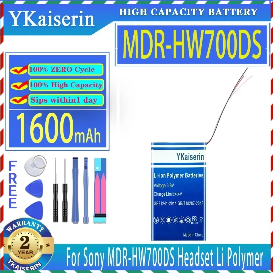 

YKaiserin 1600mAh Replacement Battery For Sony MDR-HW700DS Headset Li Polymer Batteria