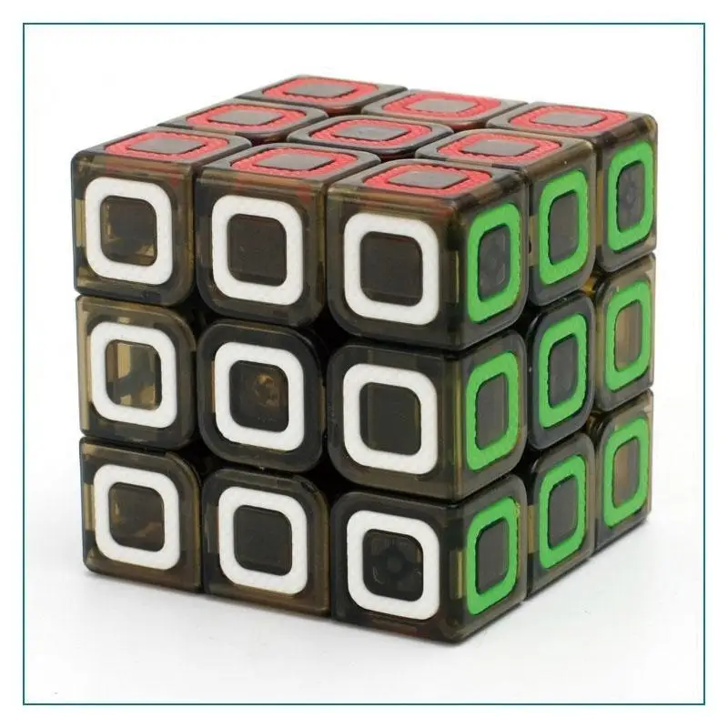 New 3x3x3 Speed Magic Cube Dot Pattern Transparent Professional Puzzle Cube Educational Stress Relief Toy Kids Adults Brain Game