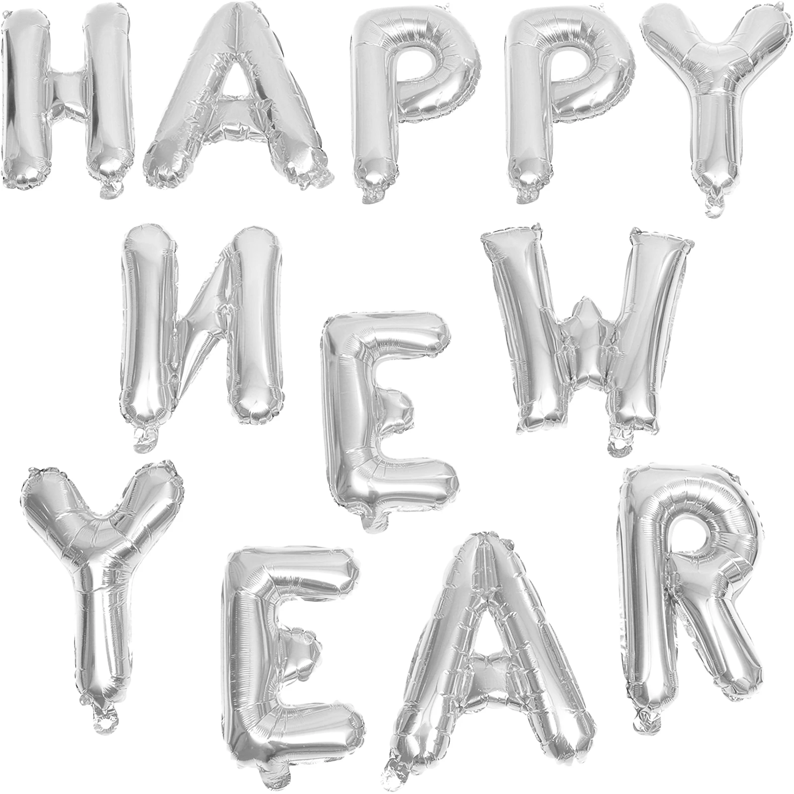 

1Set New Year Alphabet Balloons Bright Aluminum Foil Party Decorations 2024 Happy New Year Balloon Supplies Decorative Balloons