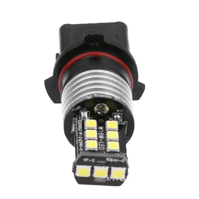 2x CANbus หลอดไฟ LED สำหรับรถยนต์ P13W, ไฟวิ่งกลางวันไฟตัดหมอกขับรถ12V 6000K เบามากสีขาวสัญญาณไฟอุปกรณ์เสริมรถยนต์