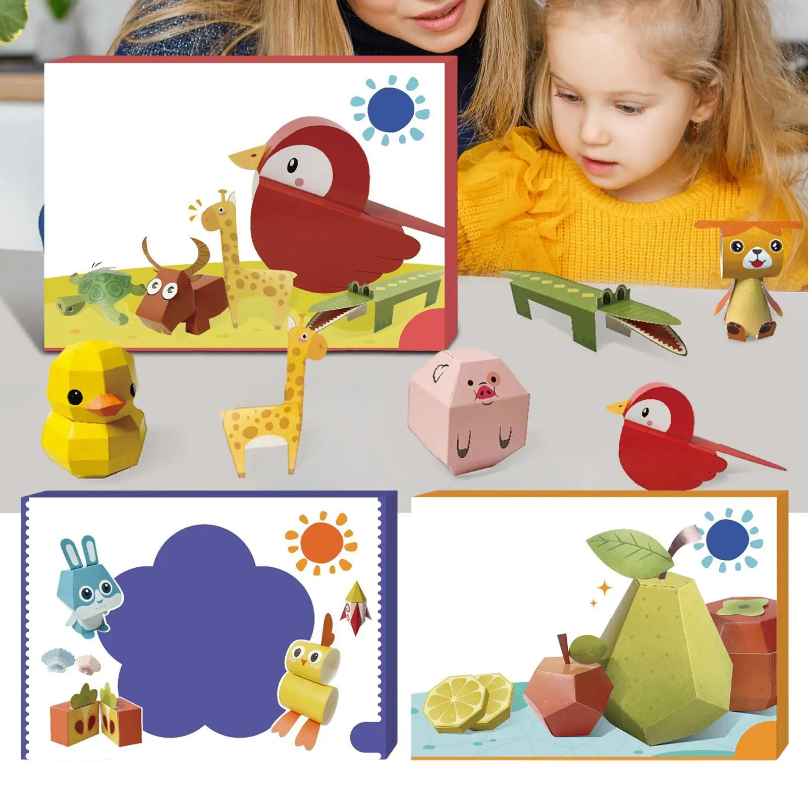 Paper Crafts 3D Paper Art Model Set Educational Craft Project Set For Teens Beginners Enthusiasts Classroom School Home Girls
