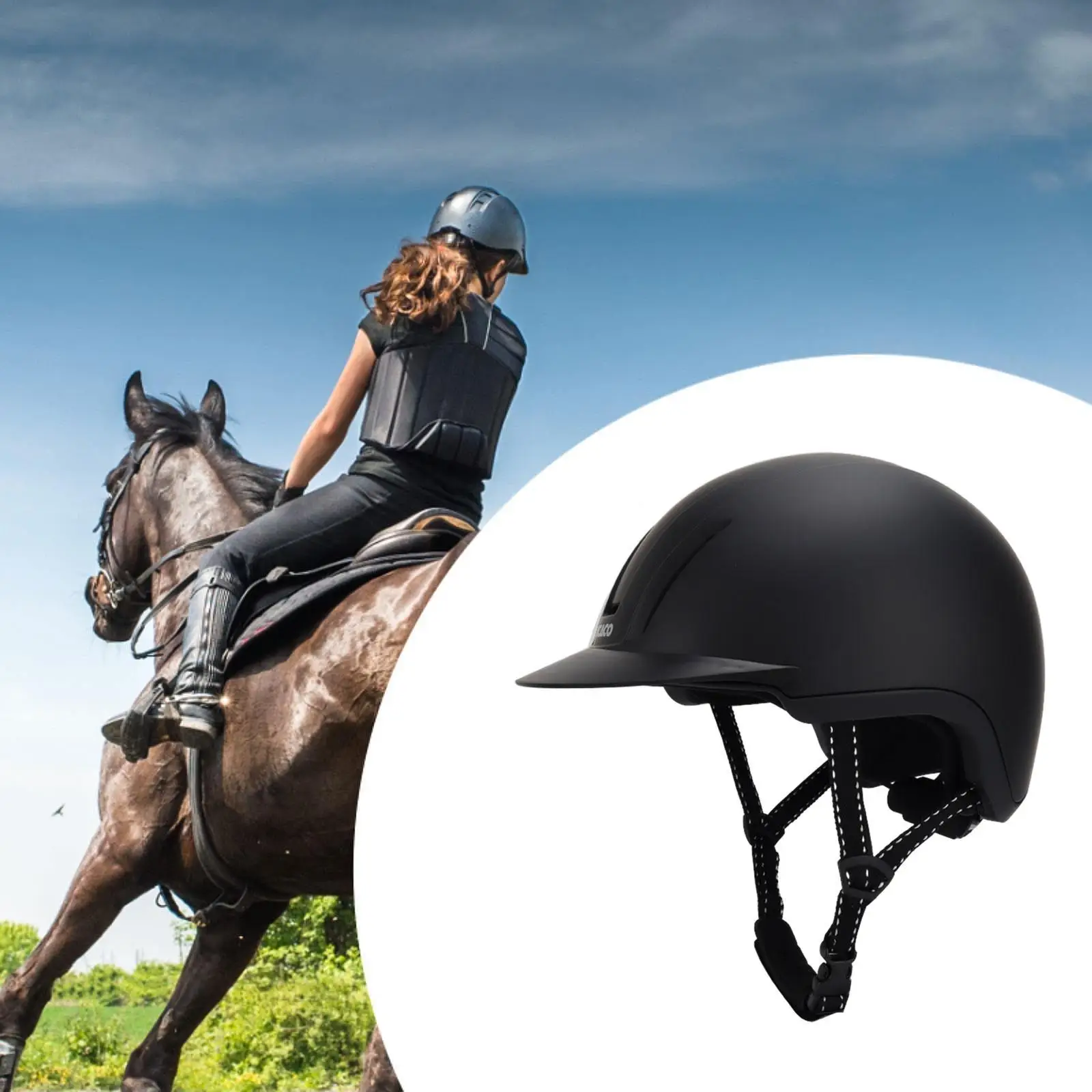 harness-helmet-comfortable-lightweight-outdoor-sports-professional-equestrian