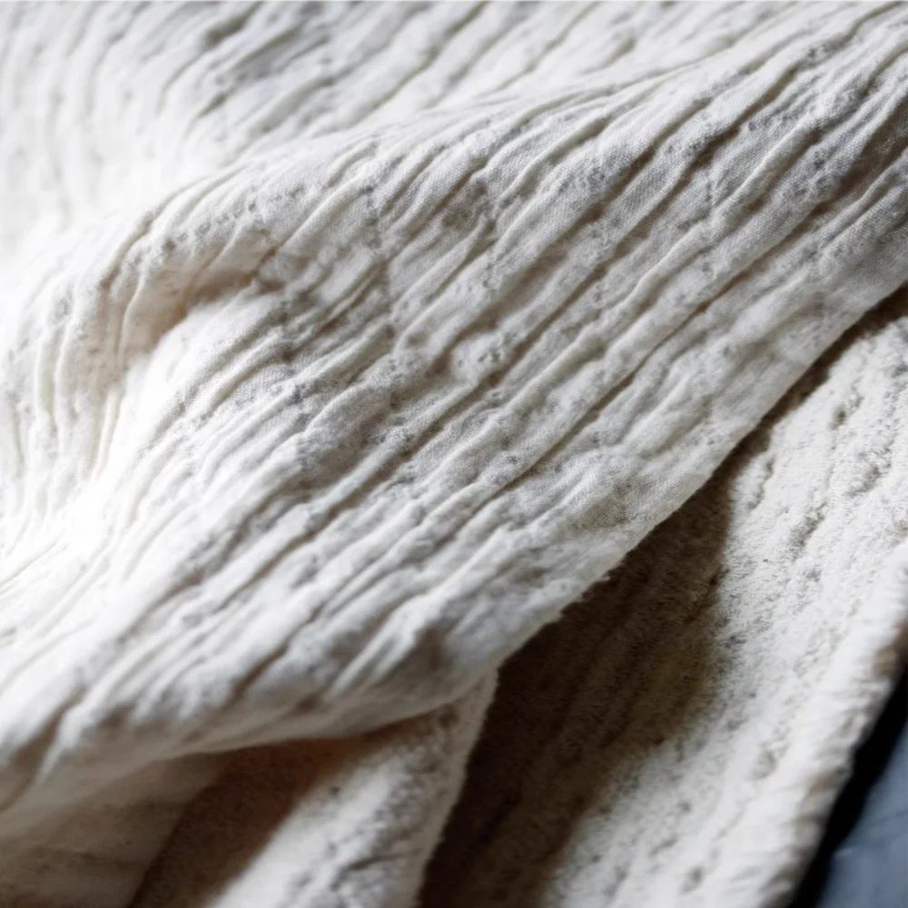 

Original Soft Breathable Cotton Linen Pleated Fabric for Retro Skirt Han Clothing Designer Fashion Cloth Diy Sewing Per Meter