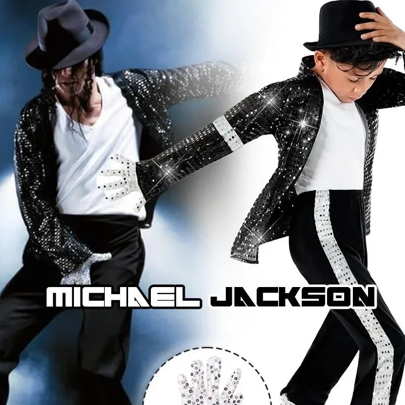 Michael Jackson for Clothes Cosplay Birthday Party Dance Performance Costume Pop Star Dance Outfits view 2