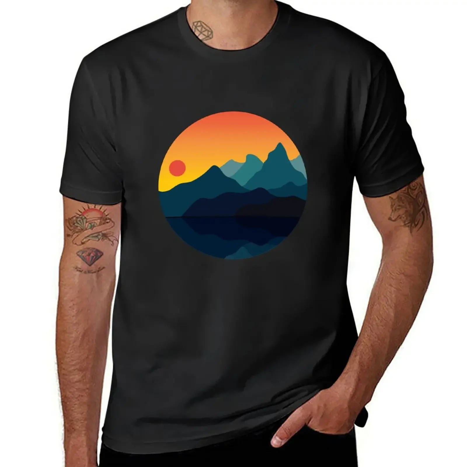 

Mountain Sunset T-Shirt man t shirt blacks mens graphic t-shirts big and tall