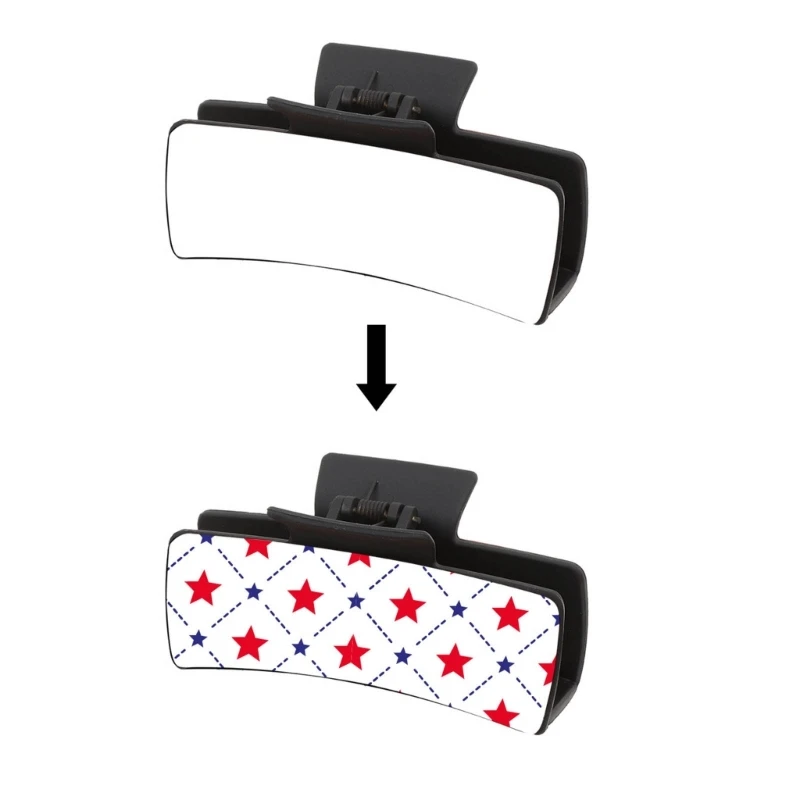 Hairpin with Sublimated Aluminum Plate Sublimation Blank Hair Claw Clip Ornament for Everyday Wear or Special Occasions