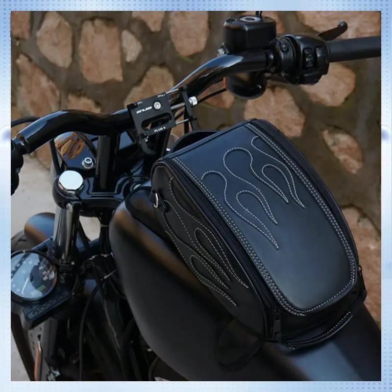 

A70R-Motorcycle Rear Tank Bag Waterproof Magnetic Motorbike Toolkit Oil Fuel Tank Travel Bag Replacement For Honda Yamaha Suzuki