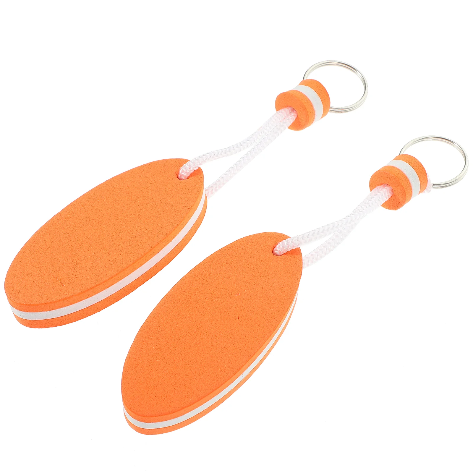 2 Pcs Marine Fishing Kayak Key Chain Sea Accessories Floating Ring