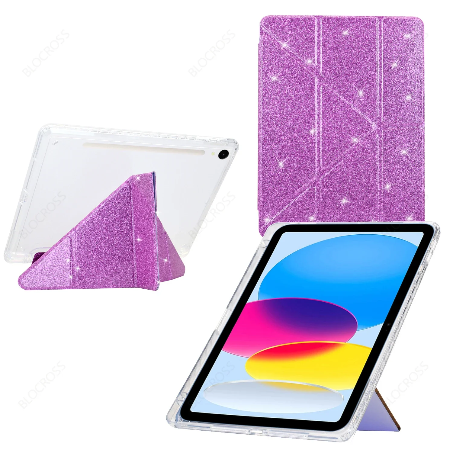 Glittering Sparkly Case For Samsung Galaxy Tab S6 Lite S9 S9FE S10 S10FE 10.9 Case Tab A9+ Plus SM-X210 X215 Pencil Holder Cover