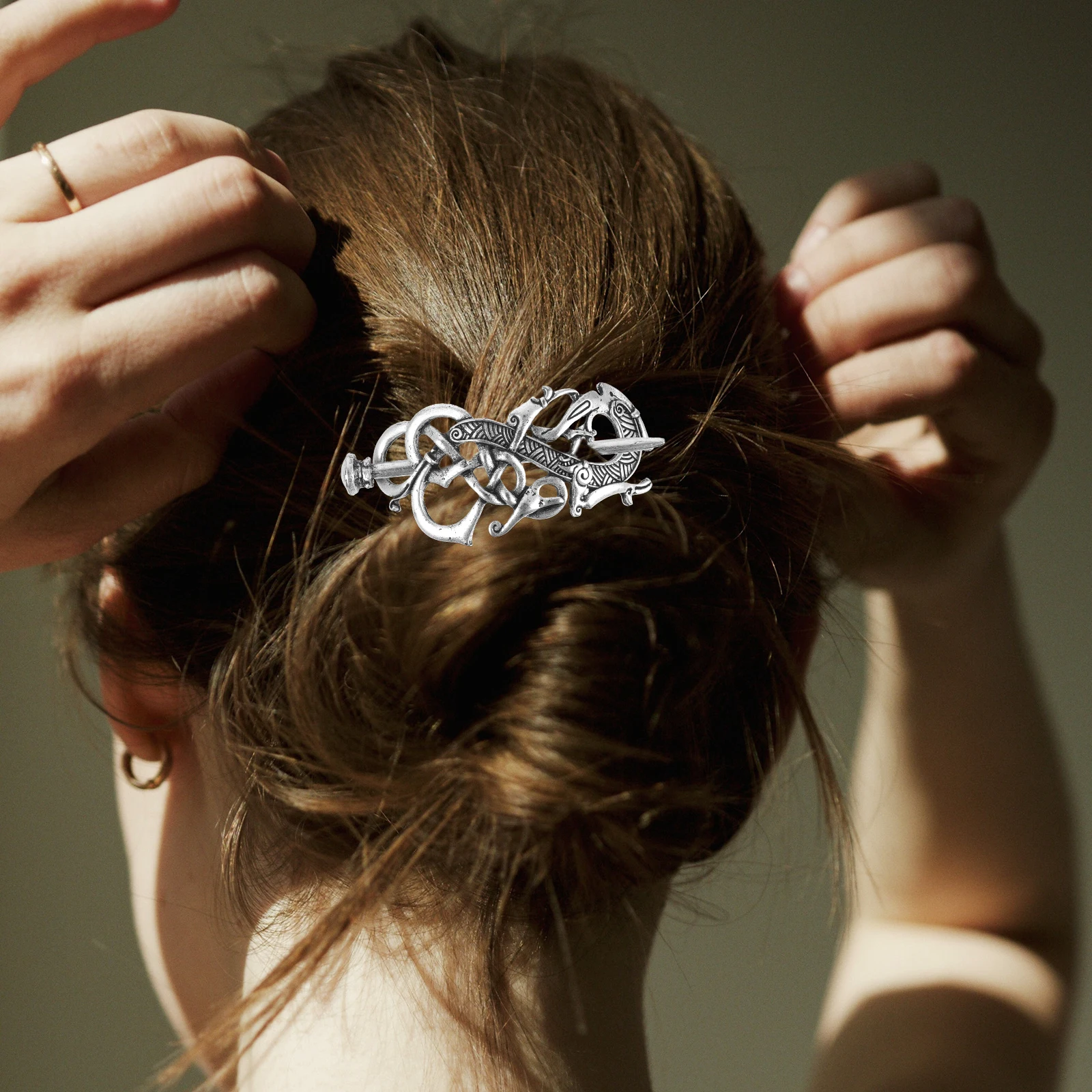 

Charming Celtic Knot Viking Hairpin Alloy Hair Accessories Fashionable Hair Slide Clip For Women Girls Retro Vintage
