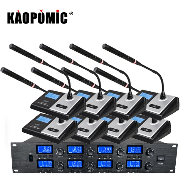 Uhf 8-channel conference wireless microphone