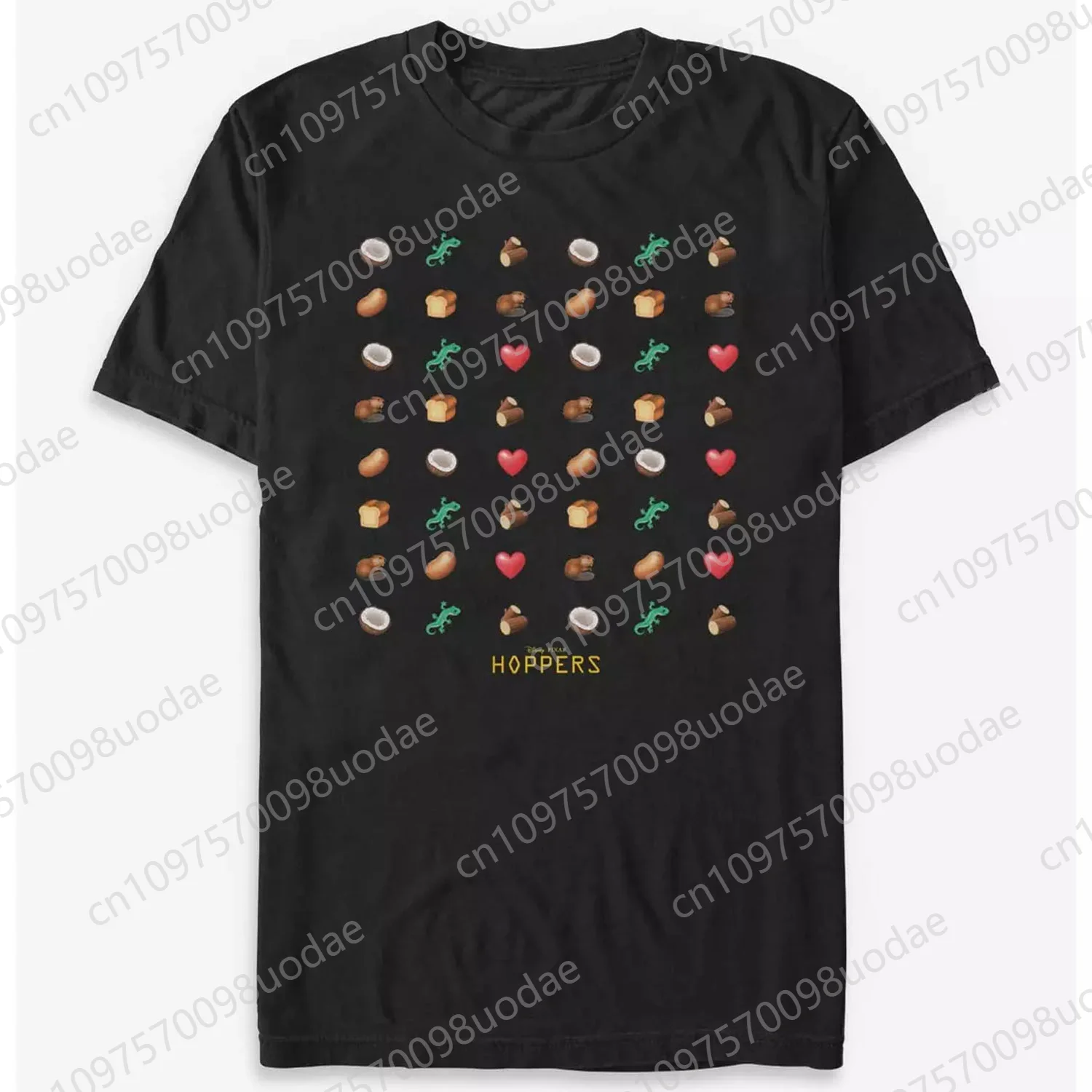 

Футболка Hoppers Movie Emoji Icons с забавным мультяшным изображением животных, унисекс, повседневная, летняя, для фанатов