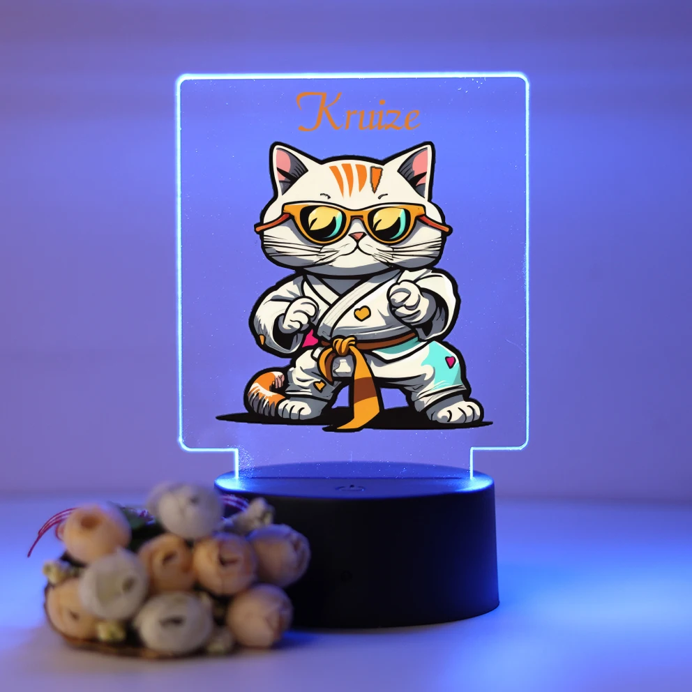 

Personalized Custom Cat Fashion 3D Led Night Lamp For Home Room Decoration Nightlight Gift For Kids