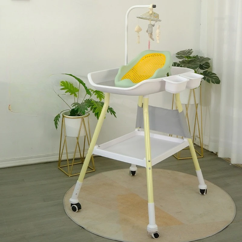 

Пеленальный столик с регулируемой высотой и съемной подушечкой, водонепроницаемая массажная станция для ванны, вместимость 70 кг, складной центр для кормления