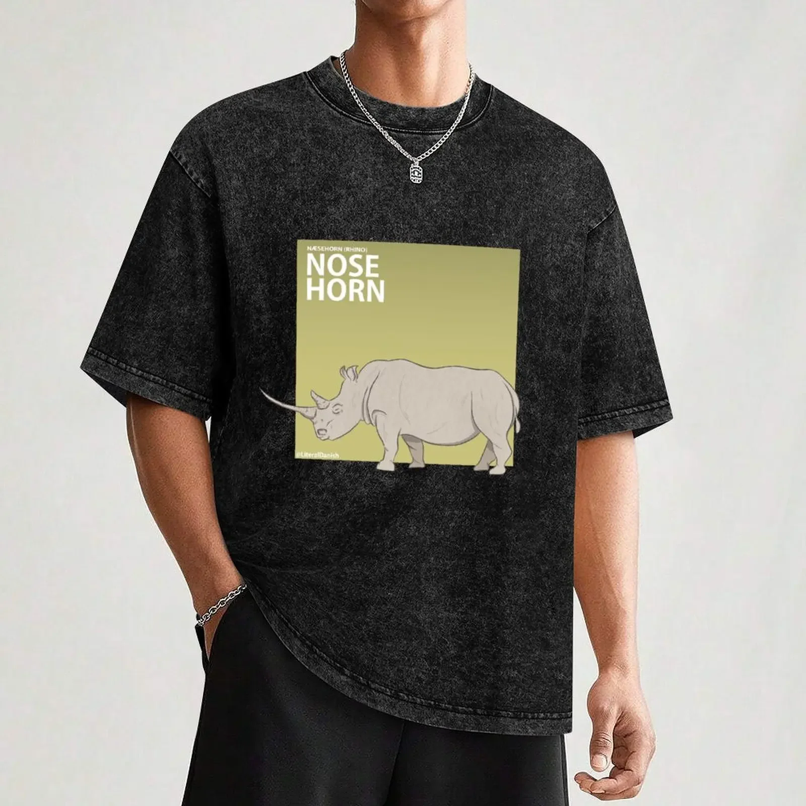 Cuerno de nariz danés, El nombre para Rhino t-shir vinage clohes cue ops curom Shir oversized shir men