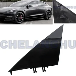 For Tesla Model 3 2017 2018 2019 2020 2021 2022 2023 Left Side Rear Mirror Black Painted Triangle Trim Panel car accessories