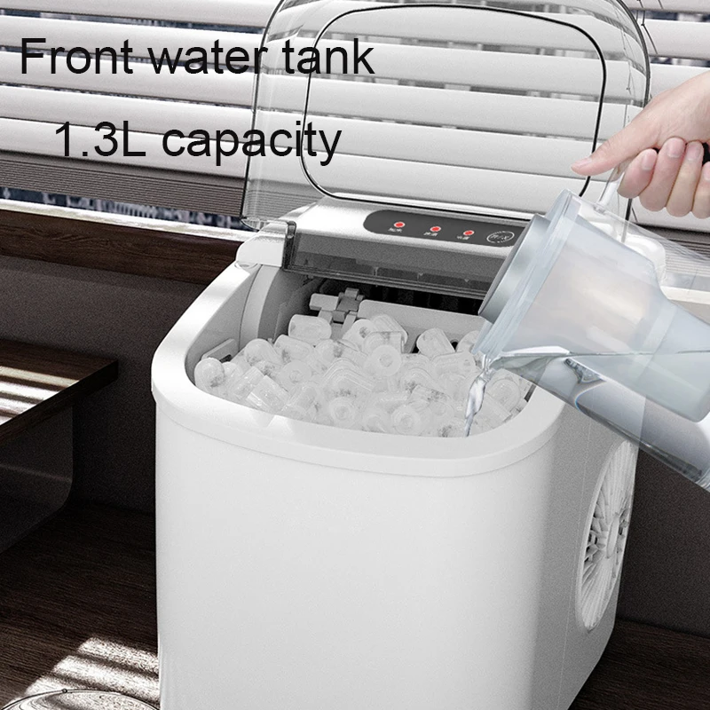 EDTID-Mini máquina eléctrica automática para hacer cubitos de hielo, máquina para hacer cubitos de hielo de bloque redondo, 15kg/24H, Bar pequeño,