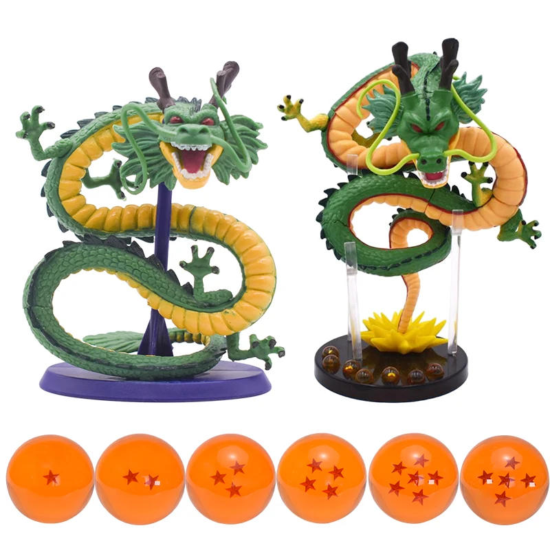 Dragon Ball Z Shenron Action Figures Toys Anime Seven Orange Dragon Balls PVC Figurine Model DBZ Collectible Dolls