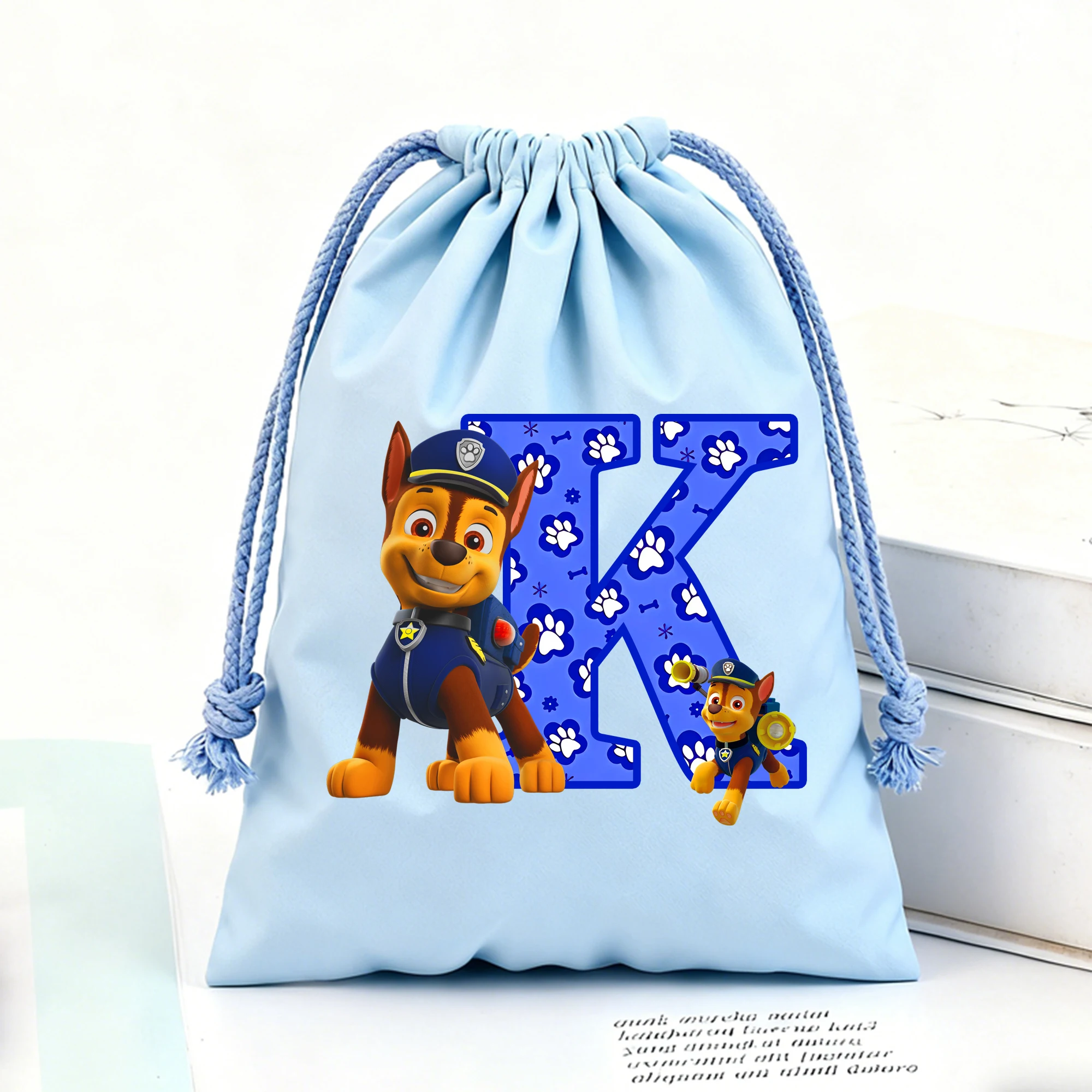 باو باترول الرباط أكياس أنيمي تشيس الفانيلا حزمة جيوب طباعة رسالة السفر الحلوى شنطة هدايا الاطفال المحمولة تخزين الحقائب