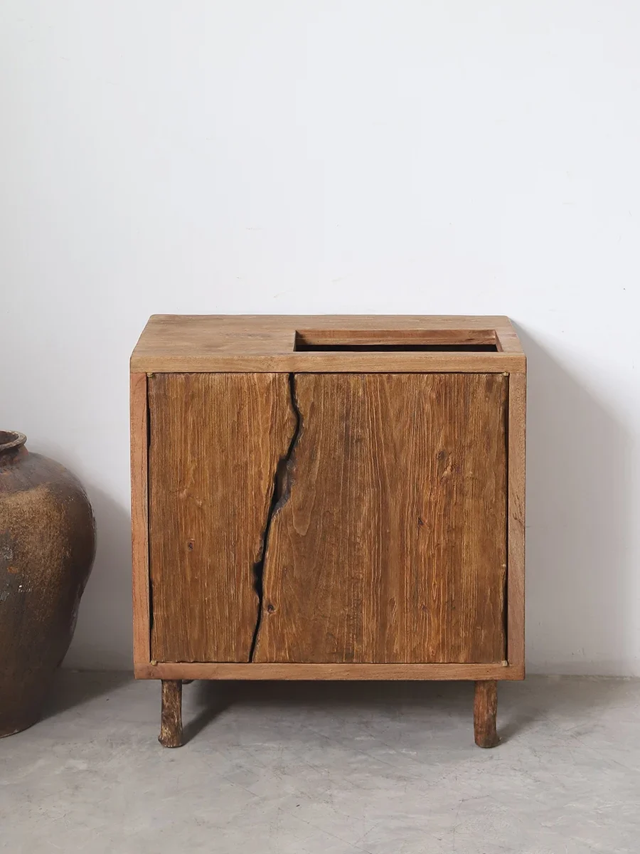 

Wabi Silent Wind Tea Cabinet Solid Wood Tea Table Side Cabinet Tea Room Kettle Integrated Bucket Cabinet