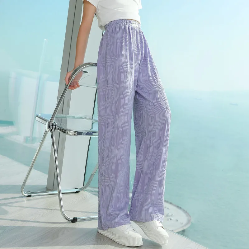 

Children Summer Girls Anti-mosquito Wide-legged Pants Ice Silk Trousers