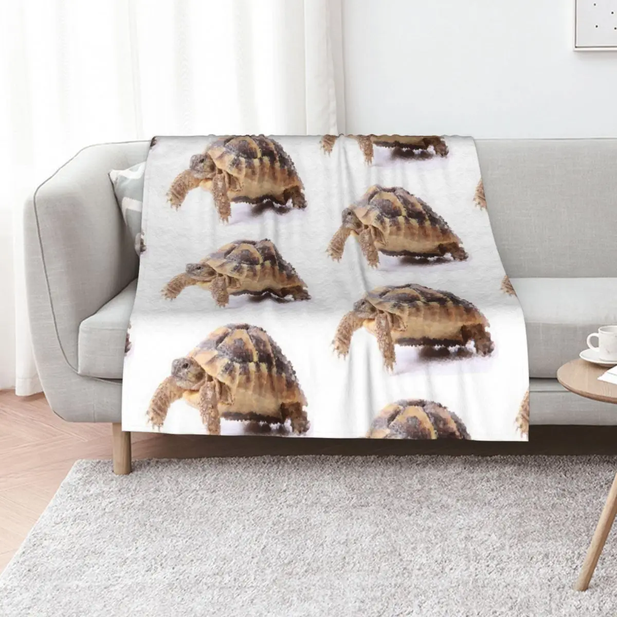 Cute Tortoise Walking Throw Blanket For Sofa Thin Bed Fashionable Decorative Sofas Giant Sofa cosplay anime Shaggy Blankets