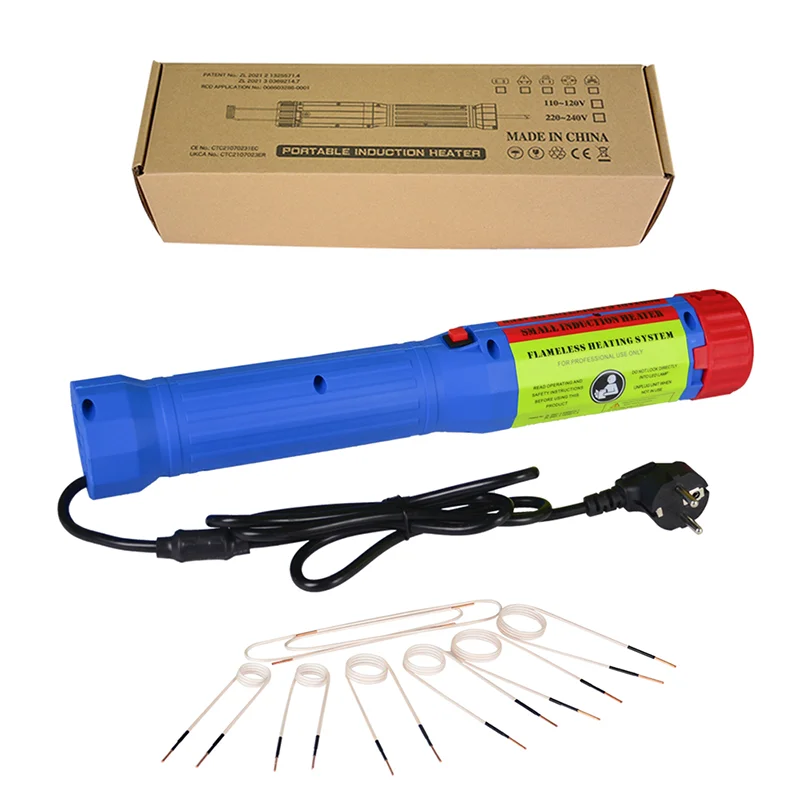 3/8 Coils 1400W Magnetic Induction Heater Kit Automotive Flameless Heat Induction Heating Machine Car Repair Tool