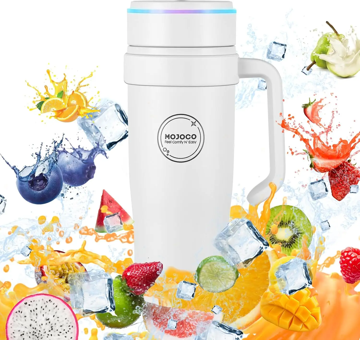 

Портативный перезаряжаемый блендер для смузи емкостью 30 унций с изолированной чашкой — герметичный, беспроводной, пищевой для дома, офиса, спортзала, путешествий