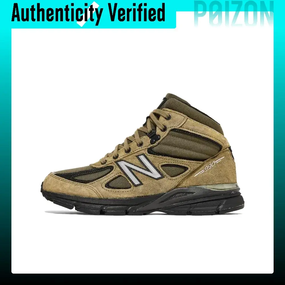 New Balance NB 990 V4 High top Running Shoes Men's Brown MO990FL4