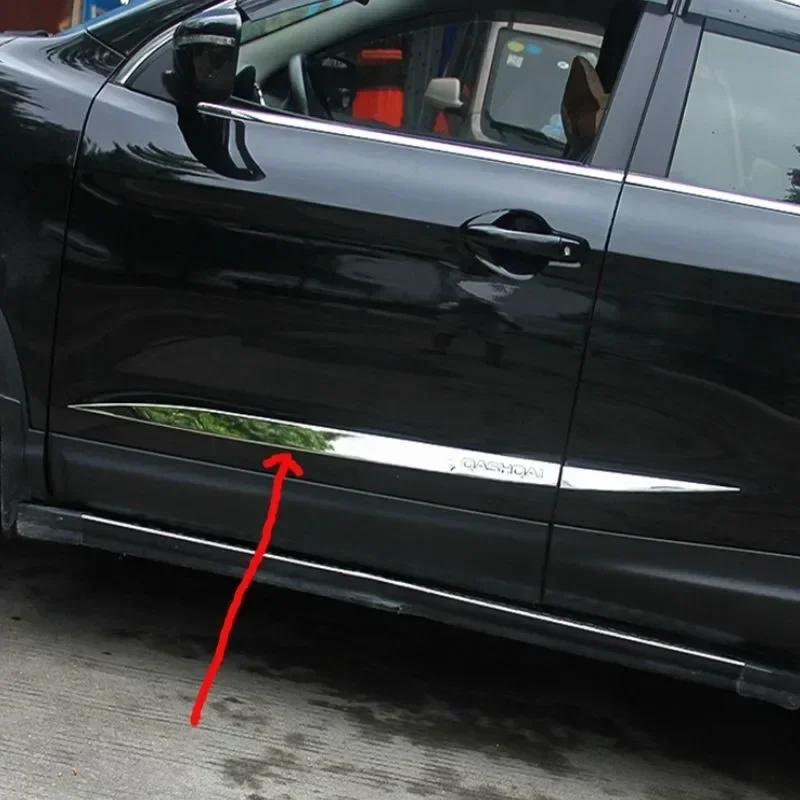 

Для Nissan Qashqai 2016-2019 накладка двери, накладка на заднюю дверь, защита от царапин, внешнее украшение, модификация, Стайлинг автомобиля