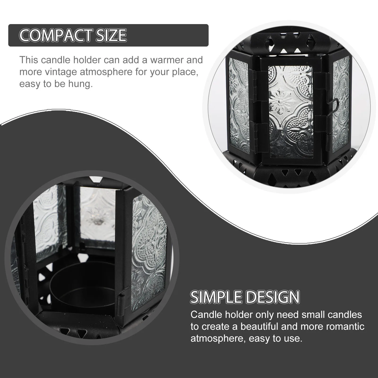 

Vintage Metal Hanging Holder Hollow Out Moroccan Style Decorative Lantern for Home Party Restaurant Office