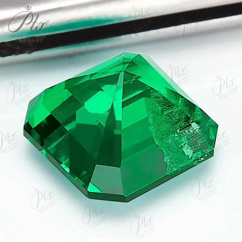 Lab Grown Colombian Emerald Green Color Asscher Cut VVS1 Top Quality Gemstone Fine Jewelry Material Comes With AGL Certificate