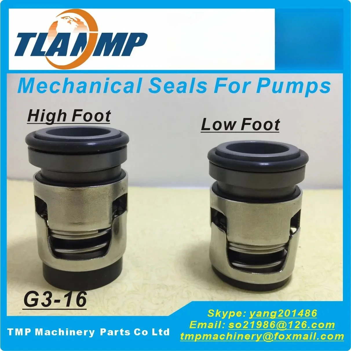 G3-16 , G03-16 , G3-16H , G3-16L ,CHI-16 (High/Low Foot) Mechanical Seals Shaft 16mm For CH,CHI,CHE,CRK,SPK,TP Pumps P/N 425763