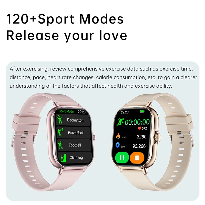 2024 2.01 ''Smart Horloge Bluetooth Oproep Muziek Spelen Smartwatch Fitness Klok Sport Waterdichte Horloges voor Mannen Vrouwen iPhone Android