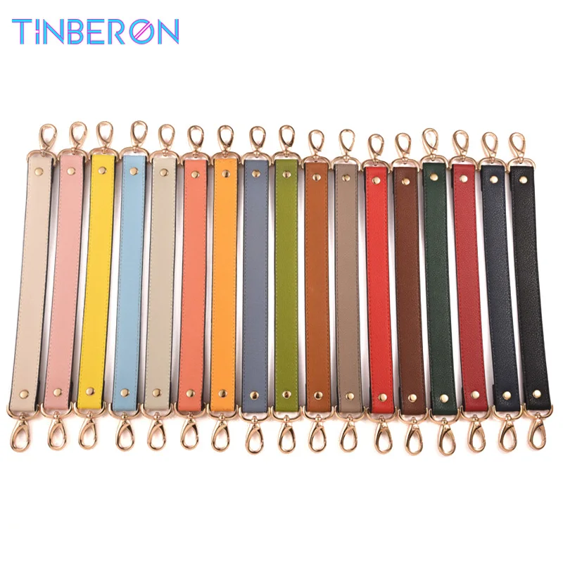 

TINBERON 2.5X35CM Leather Handle Strap Lychee Pattern Handbag Wrist Band Bag Strap Woman O bag Shoulder Strap Handle Accessories