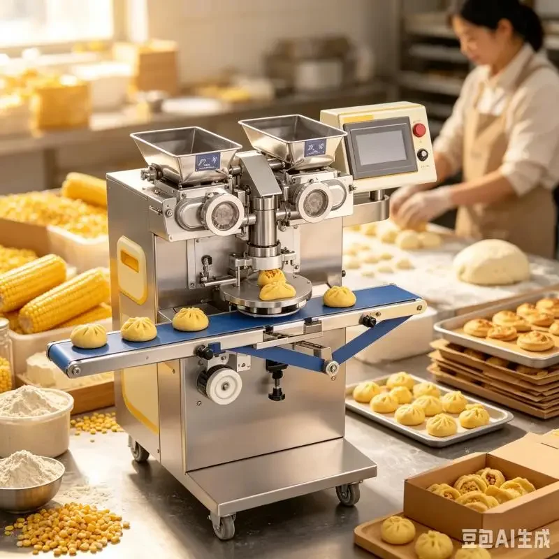 Automatic Stuffing Encrusting Machine Customized Dumpling Mochi Cookie Ball Forming Machine Commercial Processing