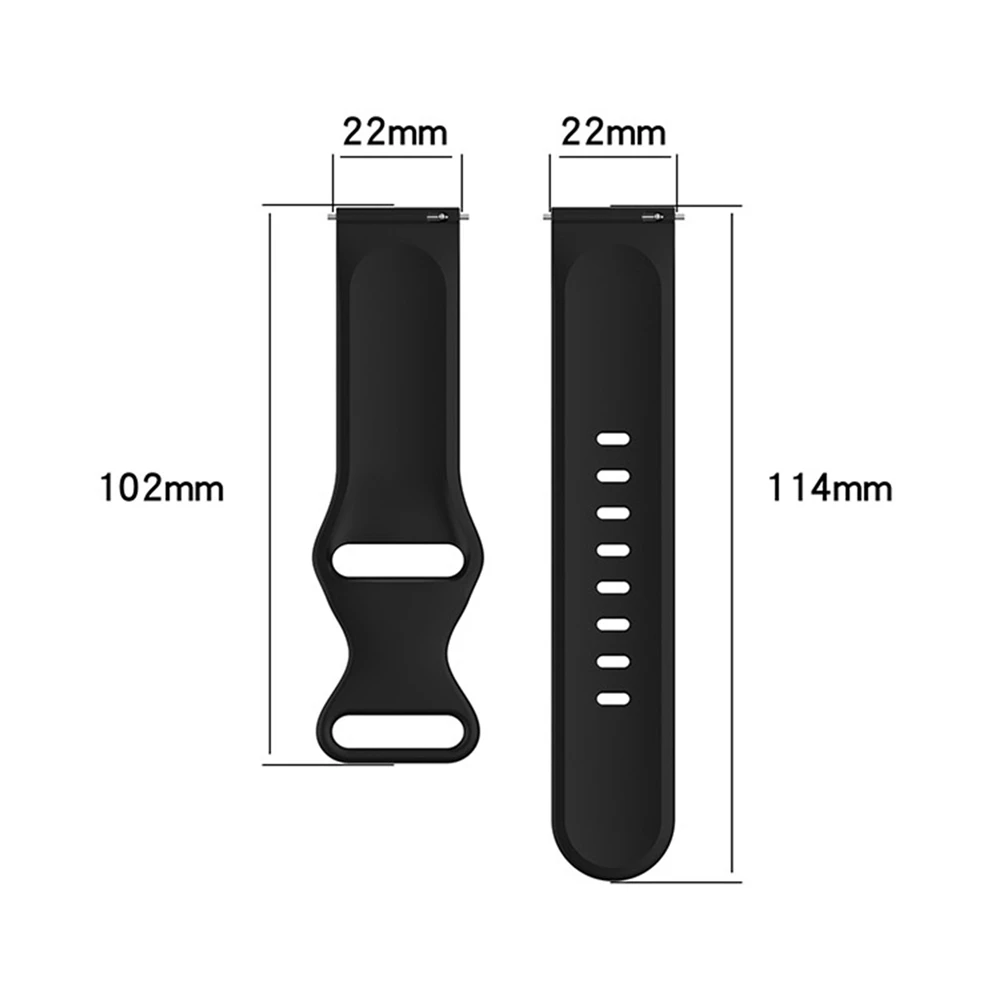 Correa de silicona de 22mm 102 + 114/ 102 + 144mm, pulsera con hebilla de mariposa para Huawei GT2 pro/ GT2 46mm/ GT/ Watch3/ Watch3 pro/ GT3