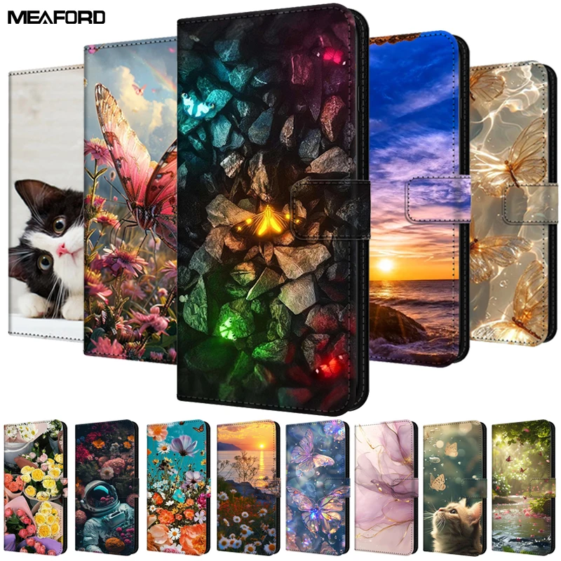 Flip Leather Case For Moto Edge 40 Neo Cover Edge50 Pro Fusion NEO Magnetic Wallet Stand Card Cover For Motorola Edge 50 Fusion