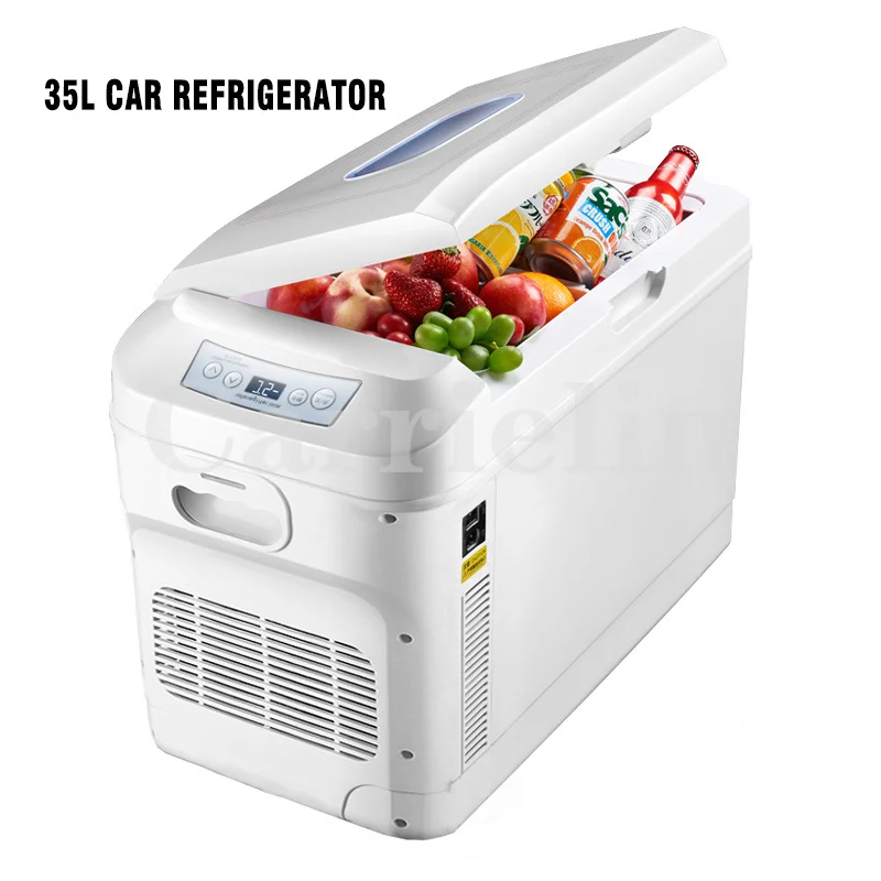 35L 15L Car Refrigerator Mini Fridge Freezer Portable Compressor Cooler 12/24V/220V Refrigeration Warm Heat Ice Box For Camping