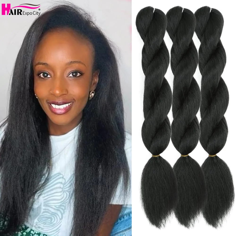 

Kinky Straight Vixen Crochet Bulk 16 Inches Synthetic Soft Jumbo Braids Fluffy Crochet Braiding Extension Hair Expo City