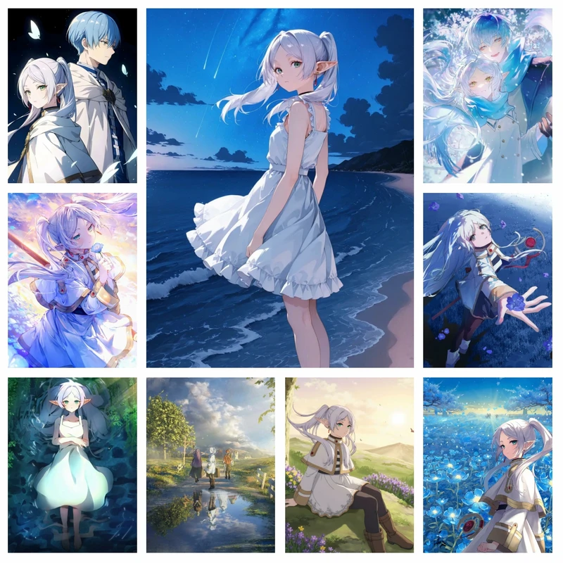 Peinture diamant Frieren anime japonais