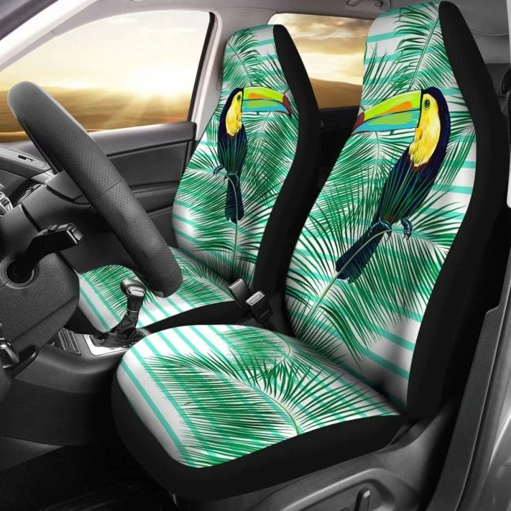 Belize Toucan Car Seat Covers 03 1 Pack of 2 Universal Front Seat Protective Cover