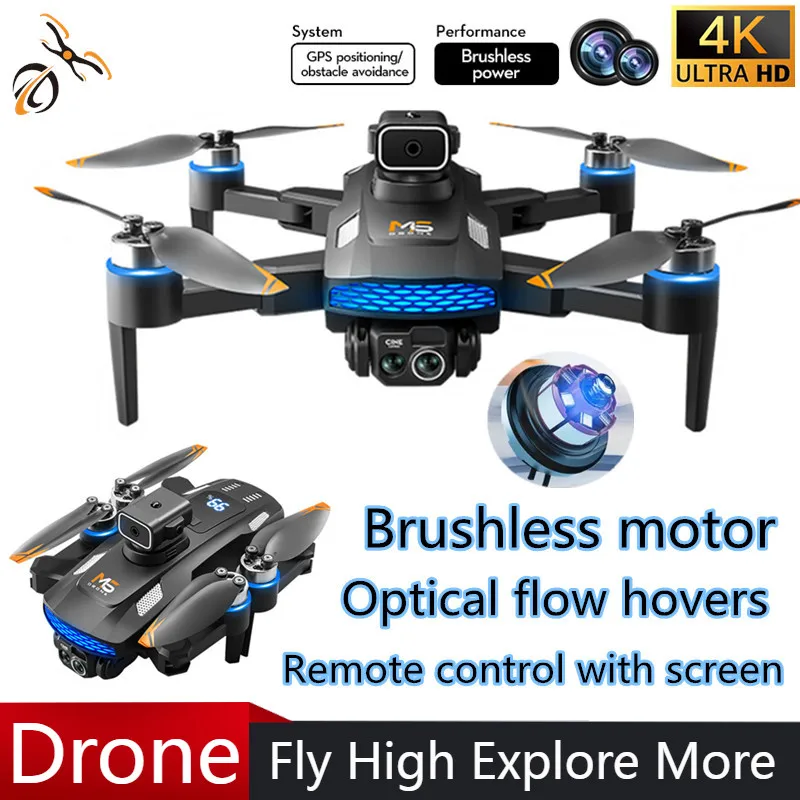 NEW M6 Drone 4K Professional Drones with Camera HD 4k 5G WIFI FPV UAV with Screen Remote Control Brushless RC Quadcopter Dron