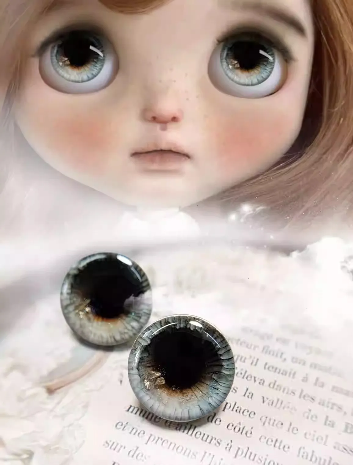 

Dula Handmade Three-dimensional glue hand engraving Haze Magnetism Eyepiece Eye Chips Blythe Bjd Doll Accessories