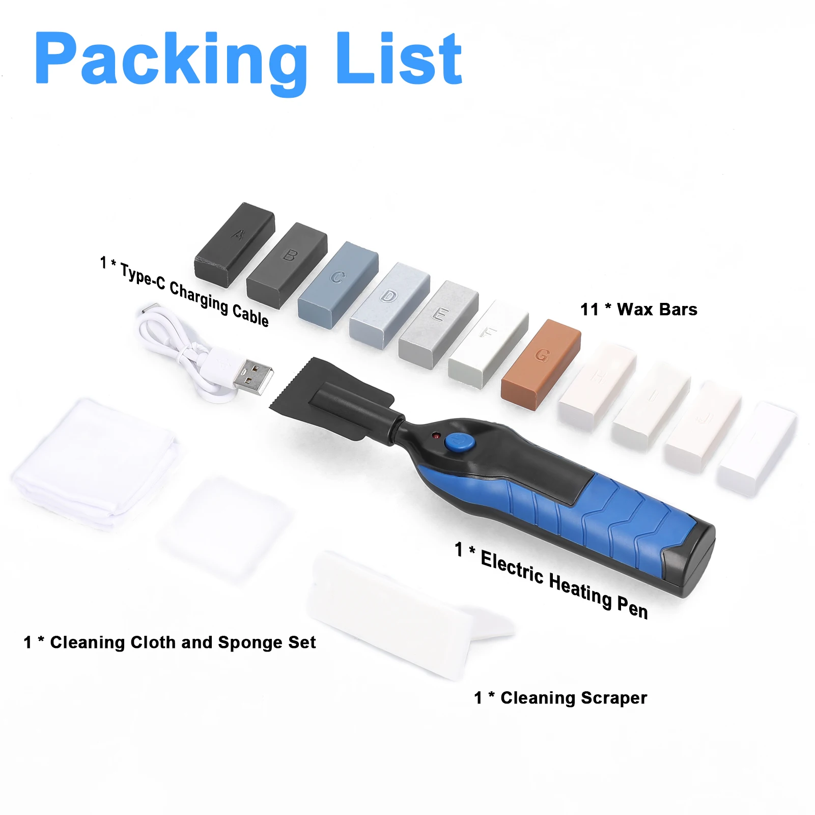 

PVC Floor Repairing Tool Set Multifunction Furniture Repairing Tool Set Scratch Nail Hole Crack Filler Tool Set Household Ha