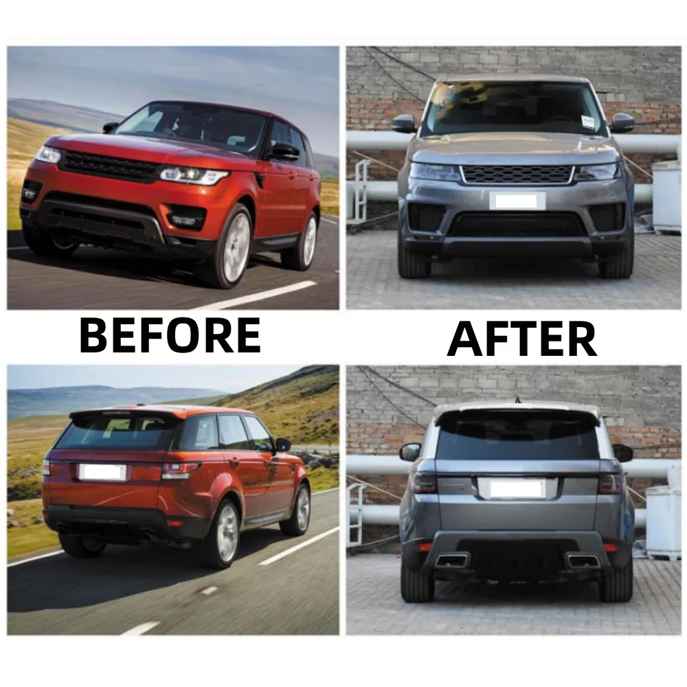 Car tuning body kit L494 14-17 upgrade to 2022 version front rear bumper for Range Rover Sport 2014-2017