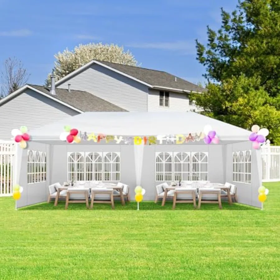 Outdoor Canopy Tent, Party Tent with 4 Removable Sidewalls, Event Tents for Parties, Outside Waterproof Wedding Canopy for Birt