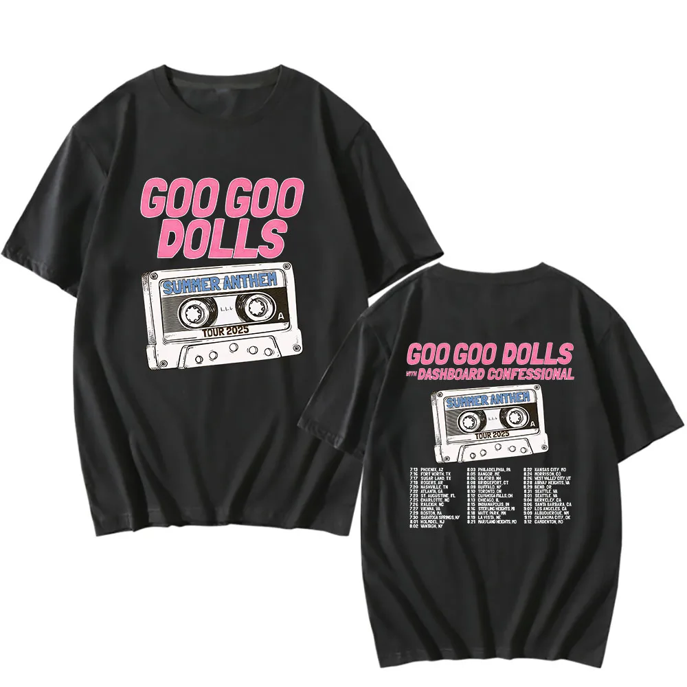 Goo Goo Dolls Summer Anthem Tour 2025 T-shirt Cotton Soft Men/Women Tshirts Short Sleeve Round Neck Unisex Tee-shirt Print Tees